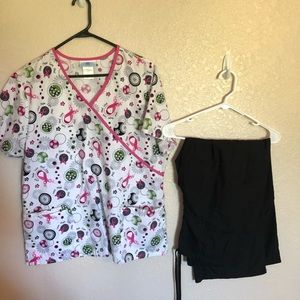 Breast cancer awareness scrubs